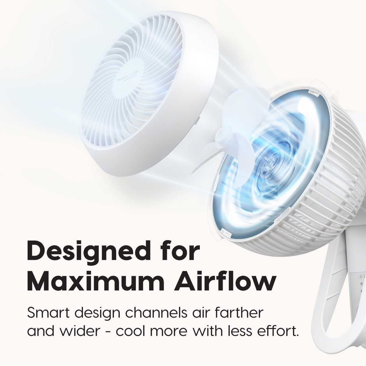 Wall Mount Fan with Remote, 360° Oscillation, 3 Speeds, White A5144