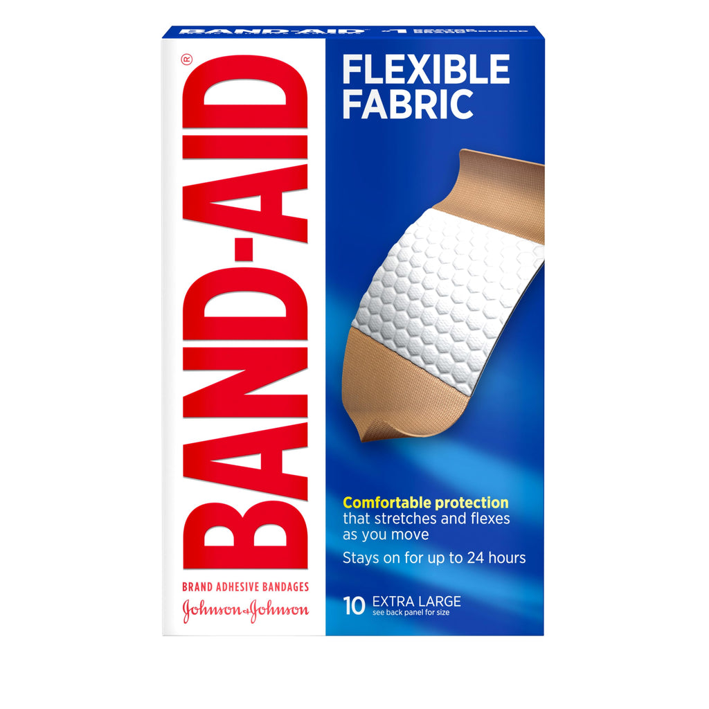 Extra Large Fabric Adhesive Bandages, 10 Count E468835