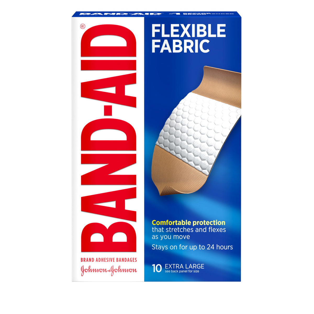 Extra Large Fabric Adhesive Bandages, 10 Count E468835