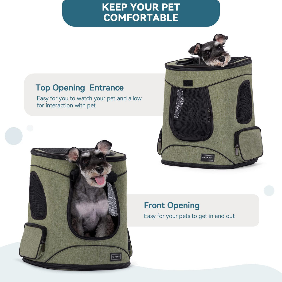 Dog and Cat Backpack Carrier, Up to 18 lb V5578