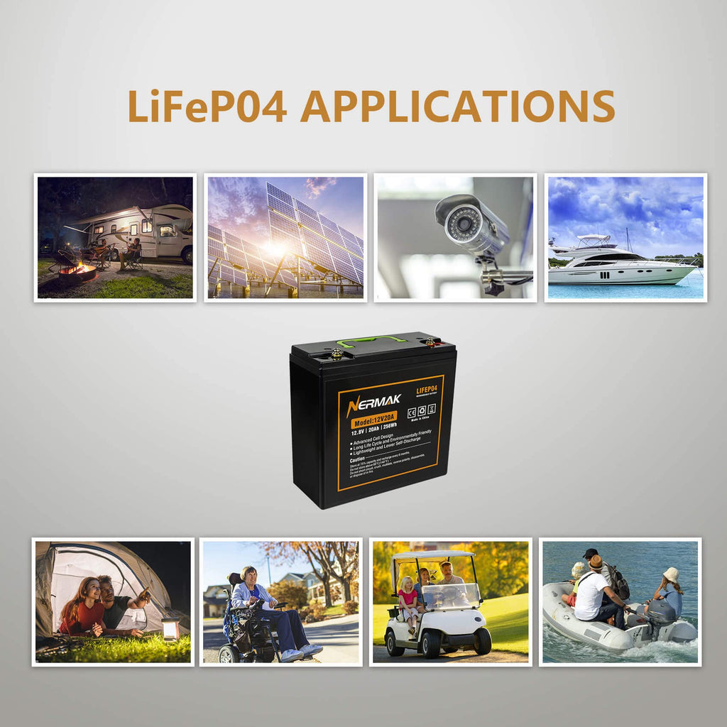12V 20Ah Lithium LiFePO4 Deep Cycle Battery Y968572