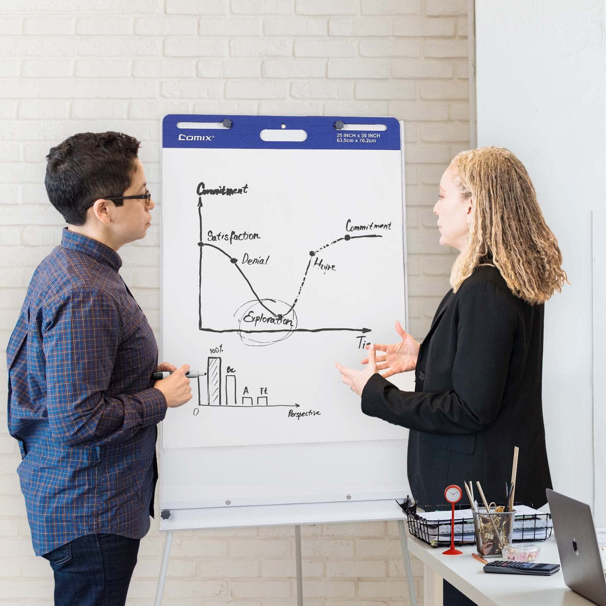 25 x 30 Inch Flip Chart Pad, 30 Sheets, 4 Pads O624005
