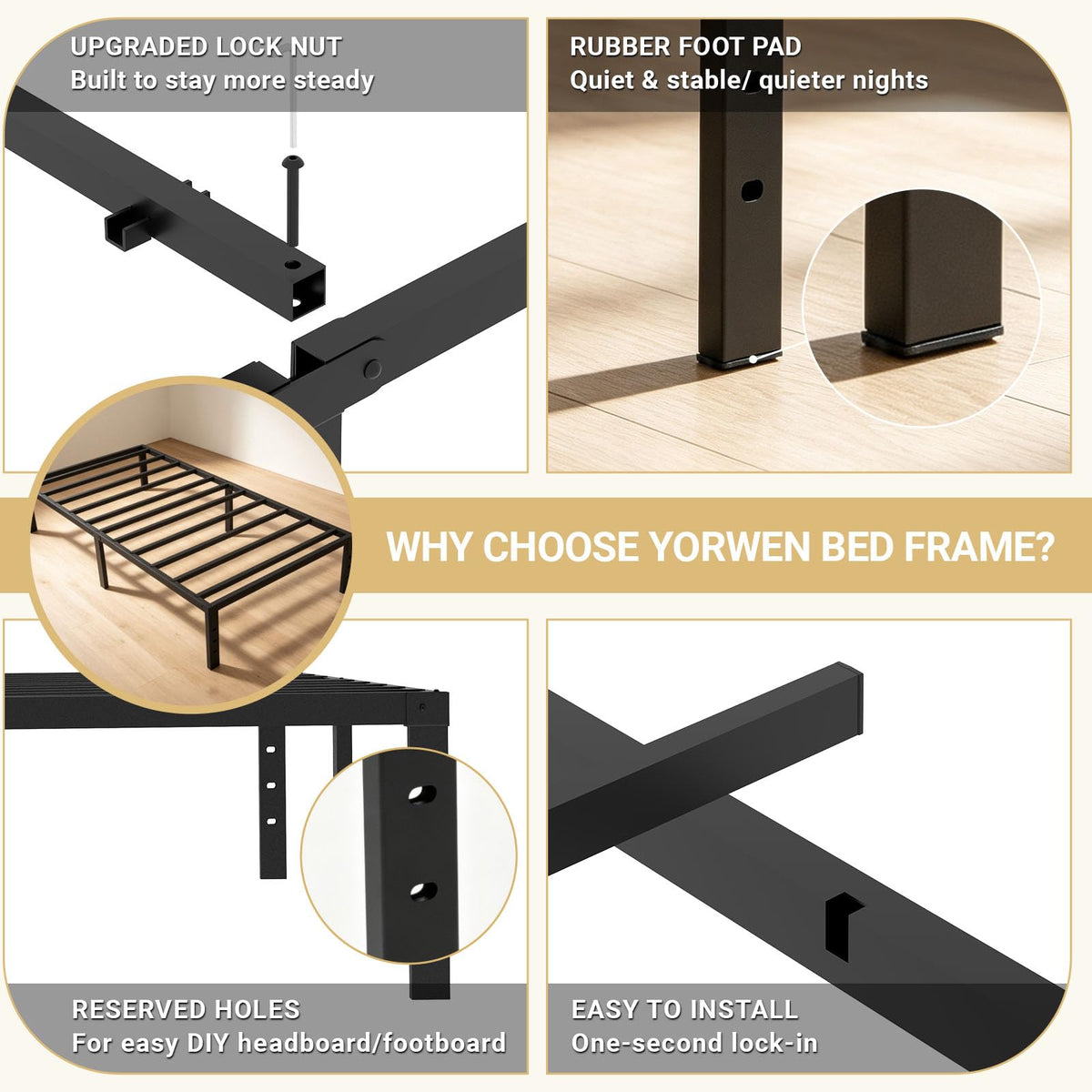 Twin Metal Bed Frame K7209