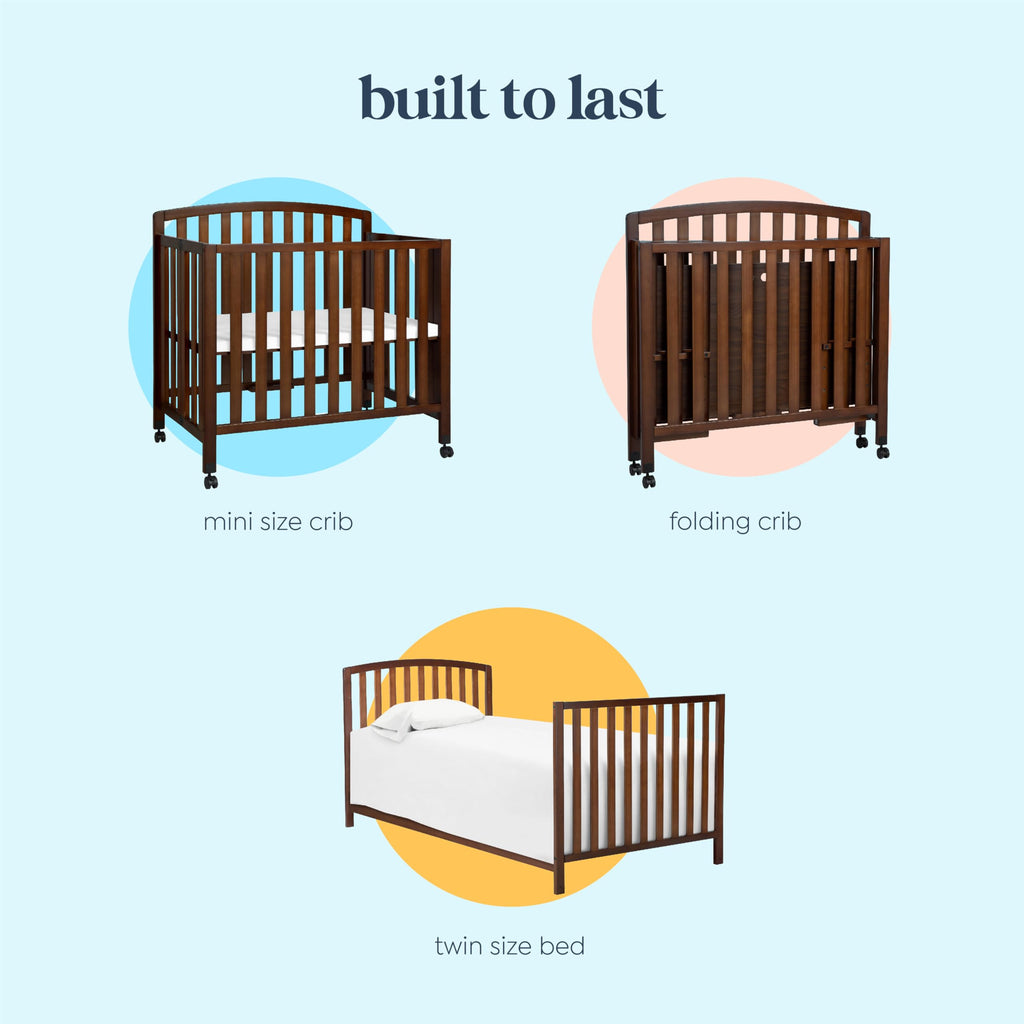Espresso 3-in-1 Convertible Mini Crib Q8111