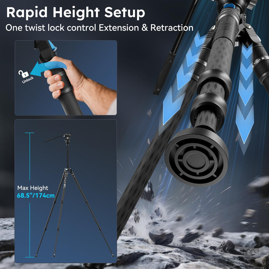Carbon Fiber Video Tripod Kit L1030