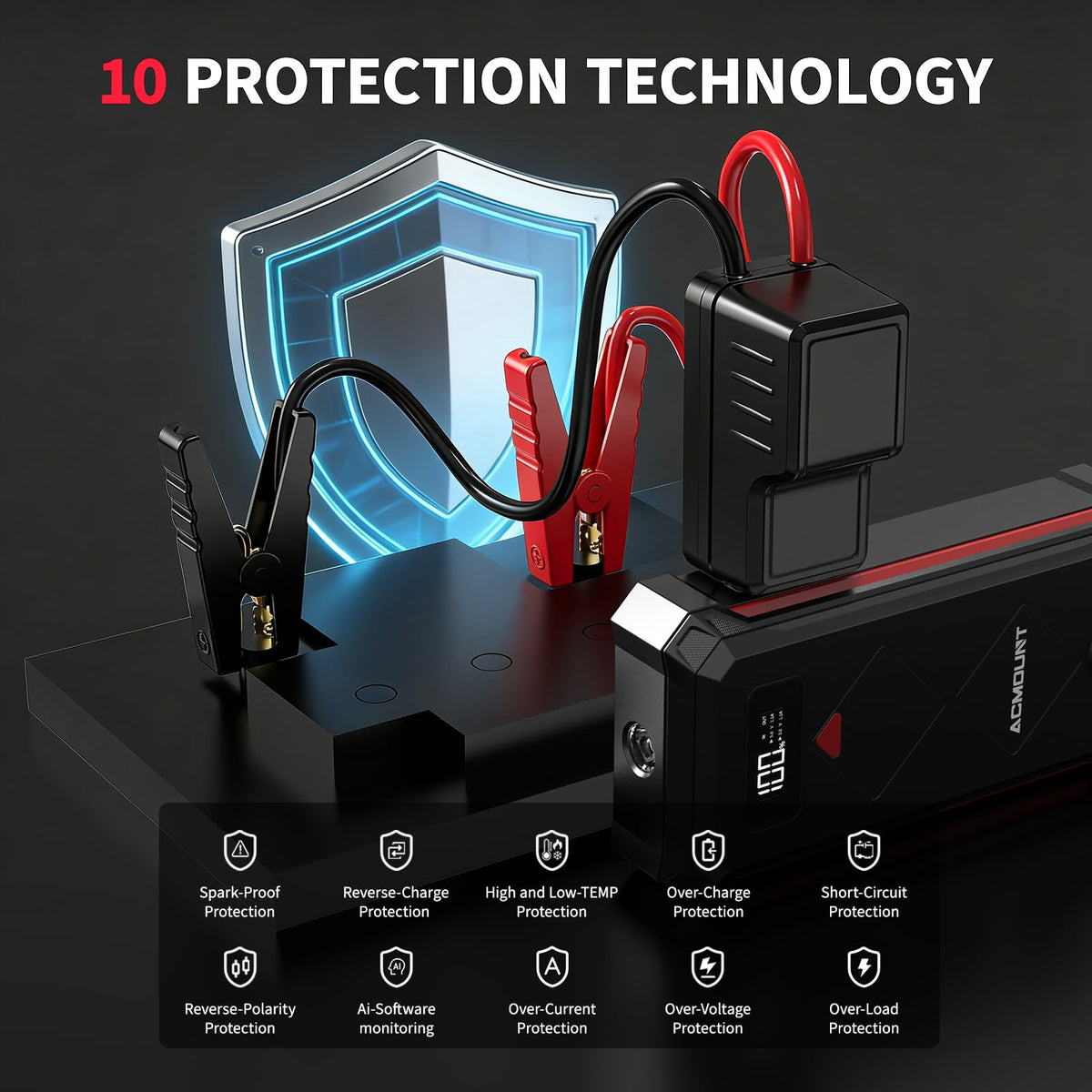 5000A Car Battery Jump Starter M98162