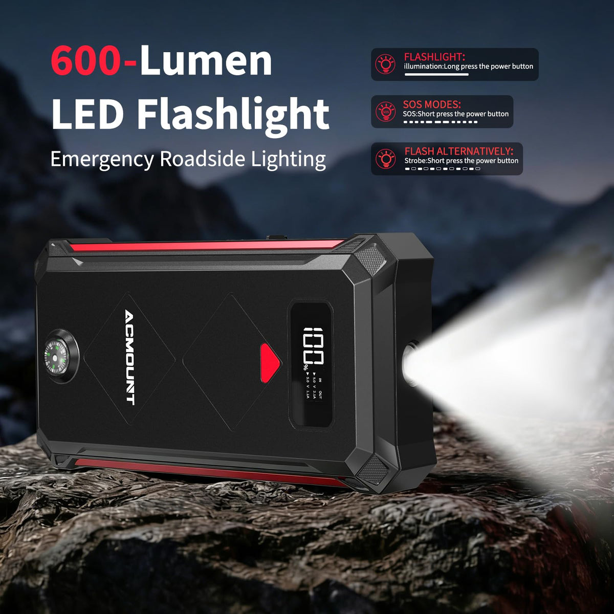 5000A Car Battery Jump Starter M98162