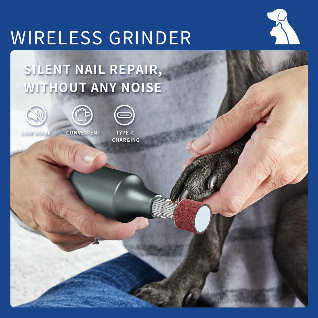 Rechargeable 9-Speed Adjustable Ultra Quiet Electric Dog Nail Grinder N555