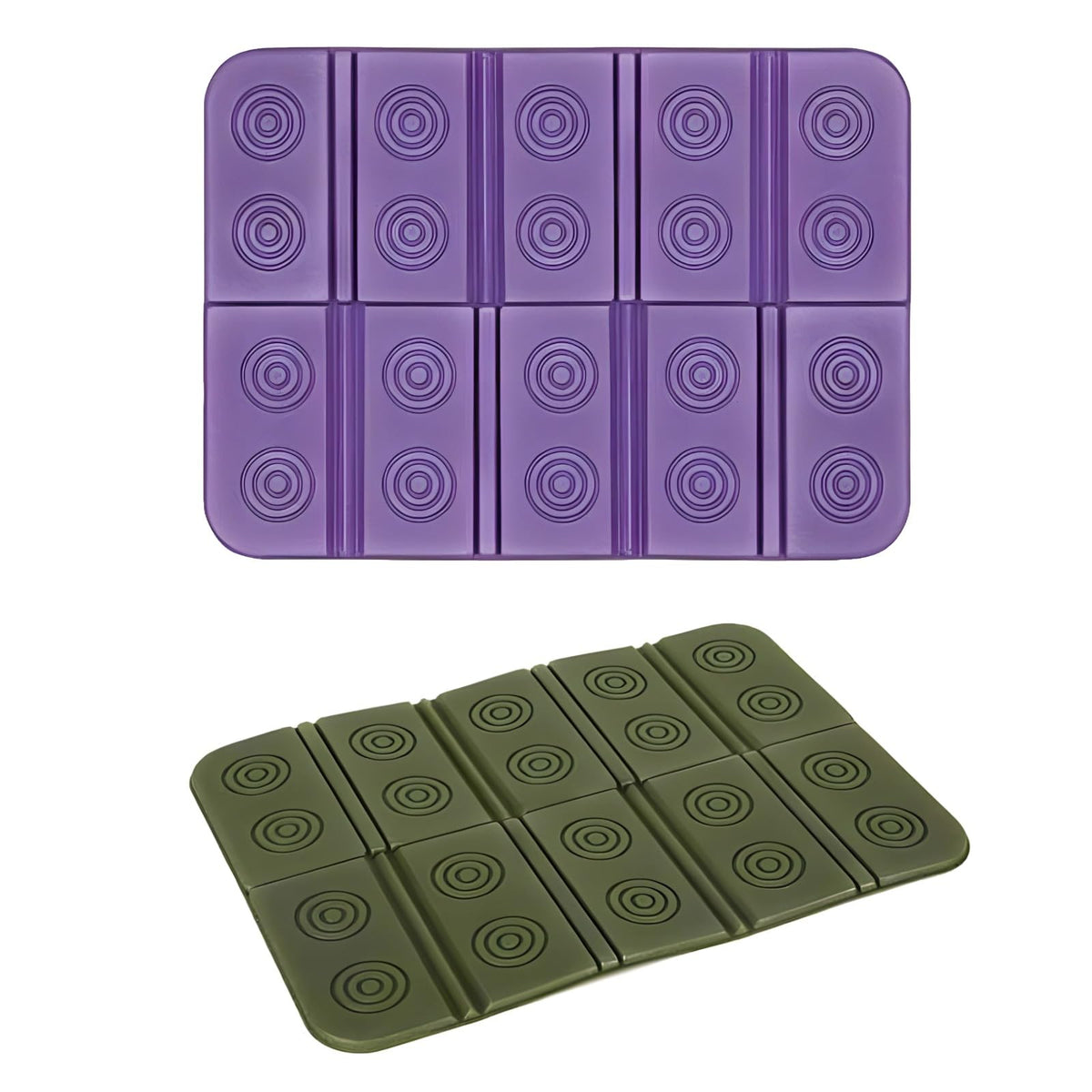 2 Pcs Folding Waterproof Foam Camping Mat Seat Cushion J4971