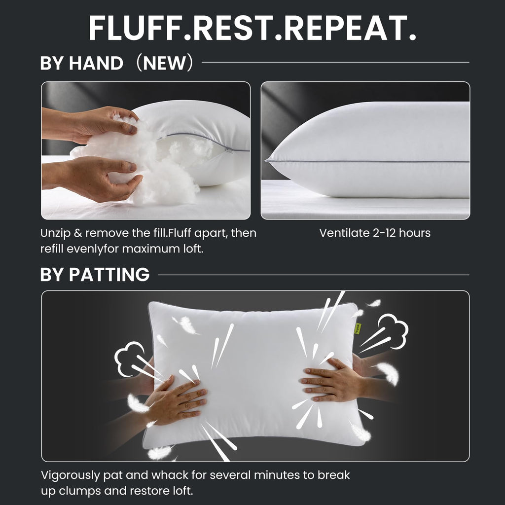 King Size Set of 2 Firm Bed Pillows N99131