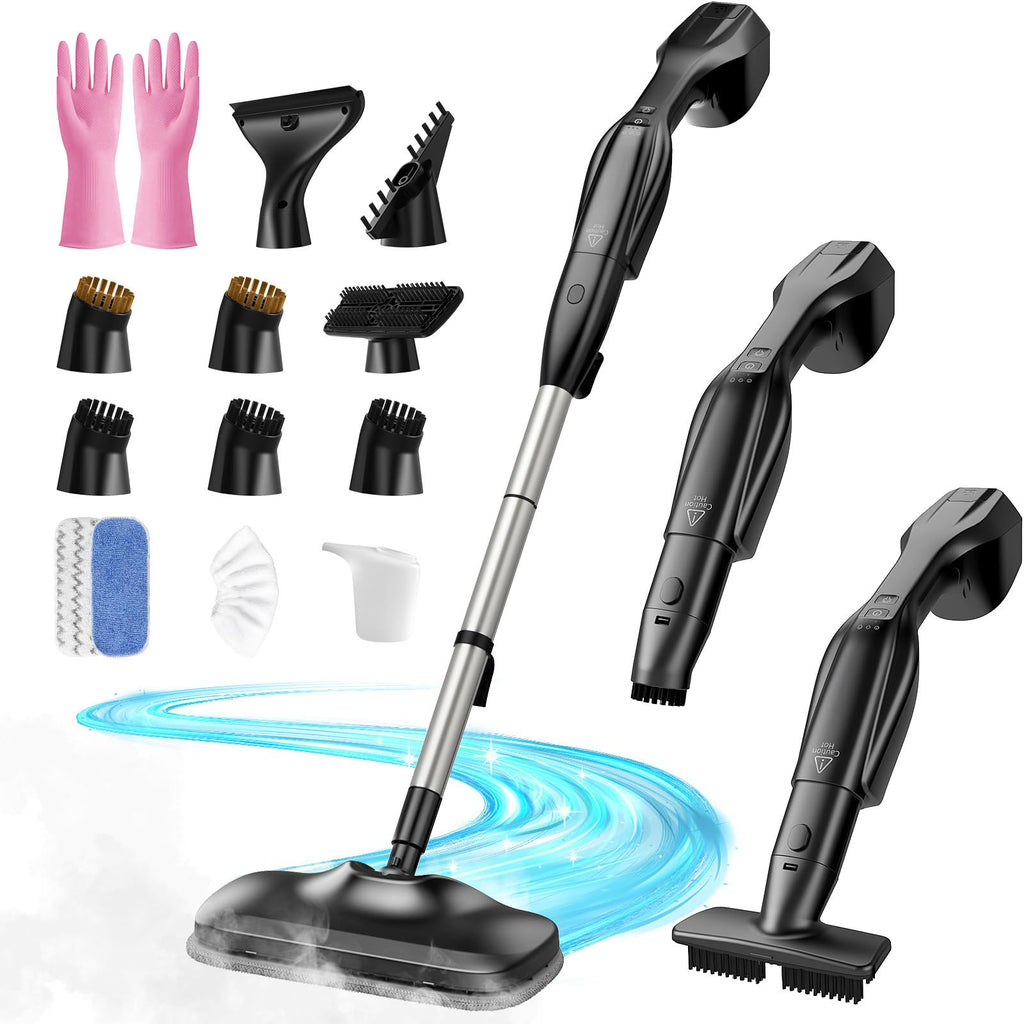 Heavy Duty Detachable Steam Mop Cleaner with 17 Accessories I99423