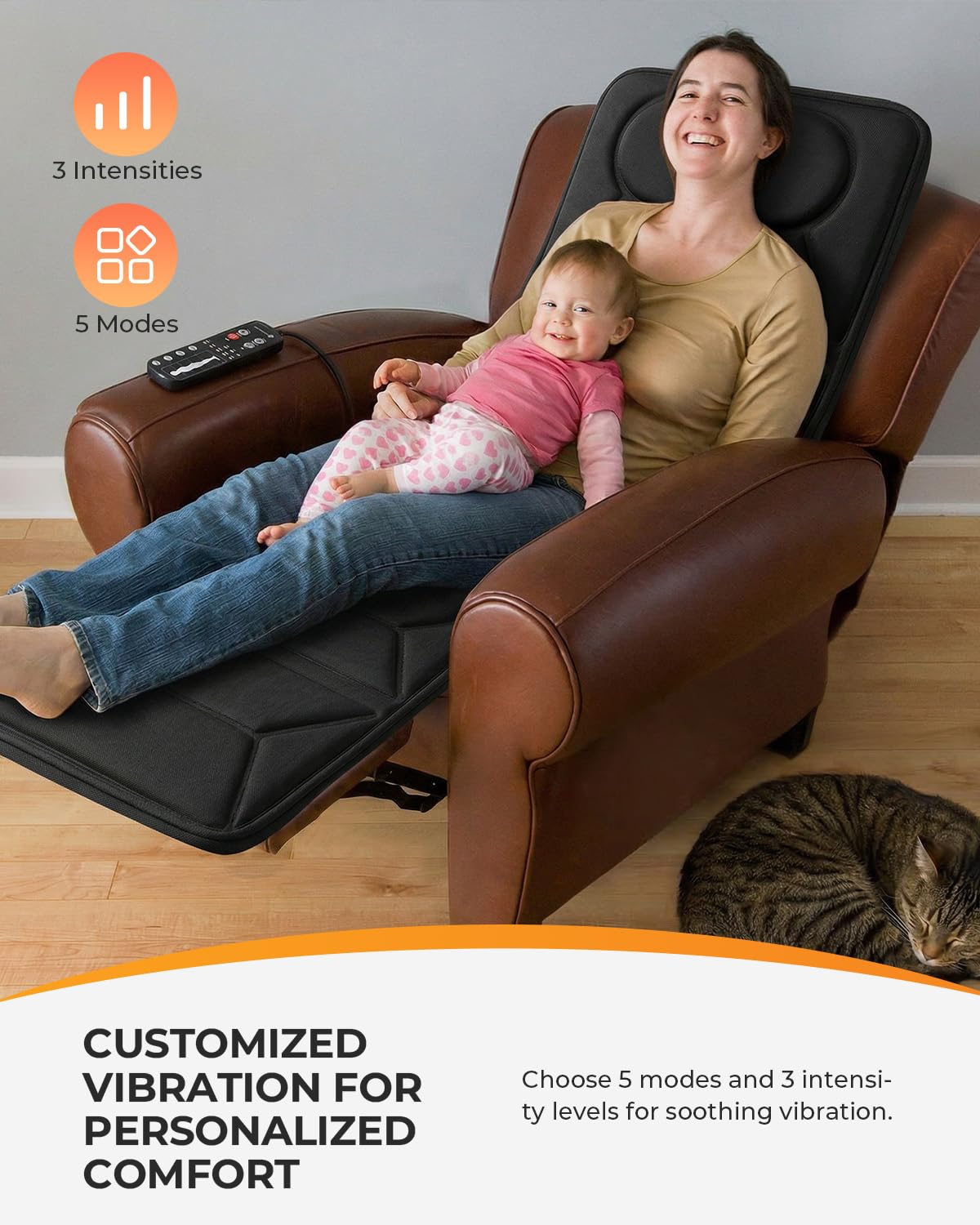 Full Body Massage Mat with Heat and Vibration U37119