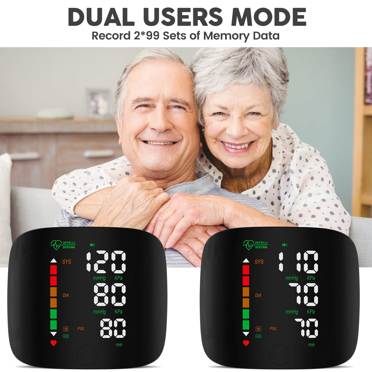 Wrist Blood Pressure Monitor Led Display Black L188674