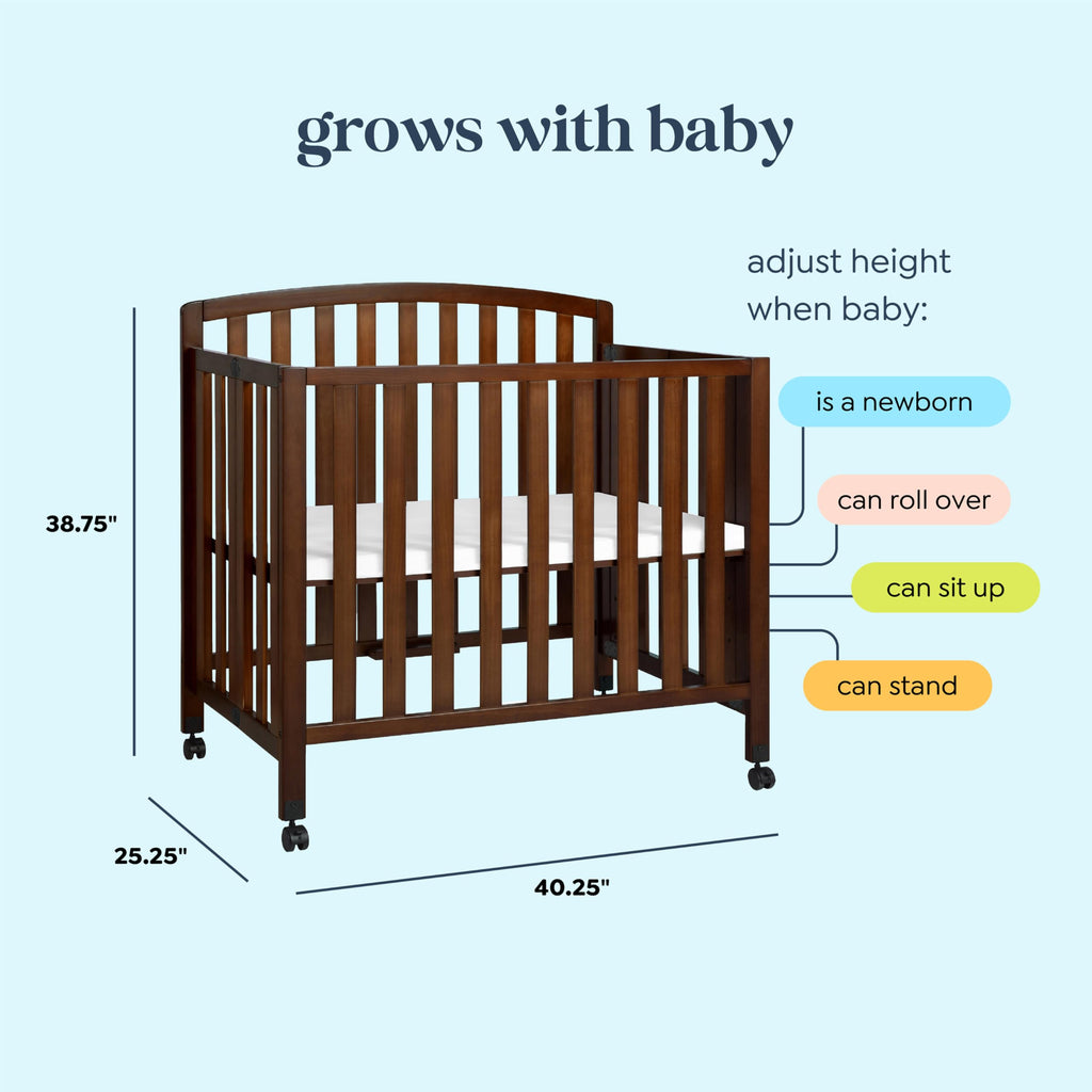 Espresso 3-in-1 Convertible Mini Crib Q8111