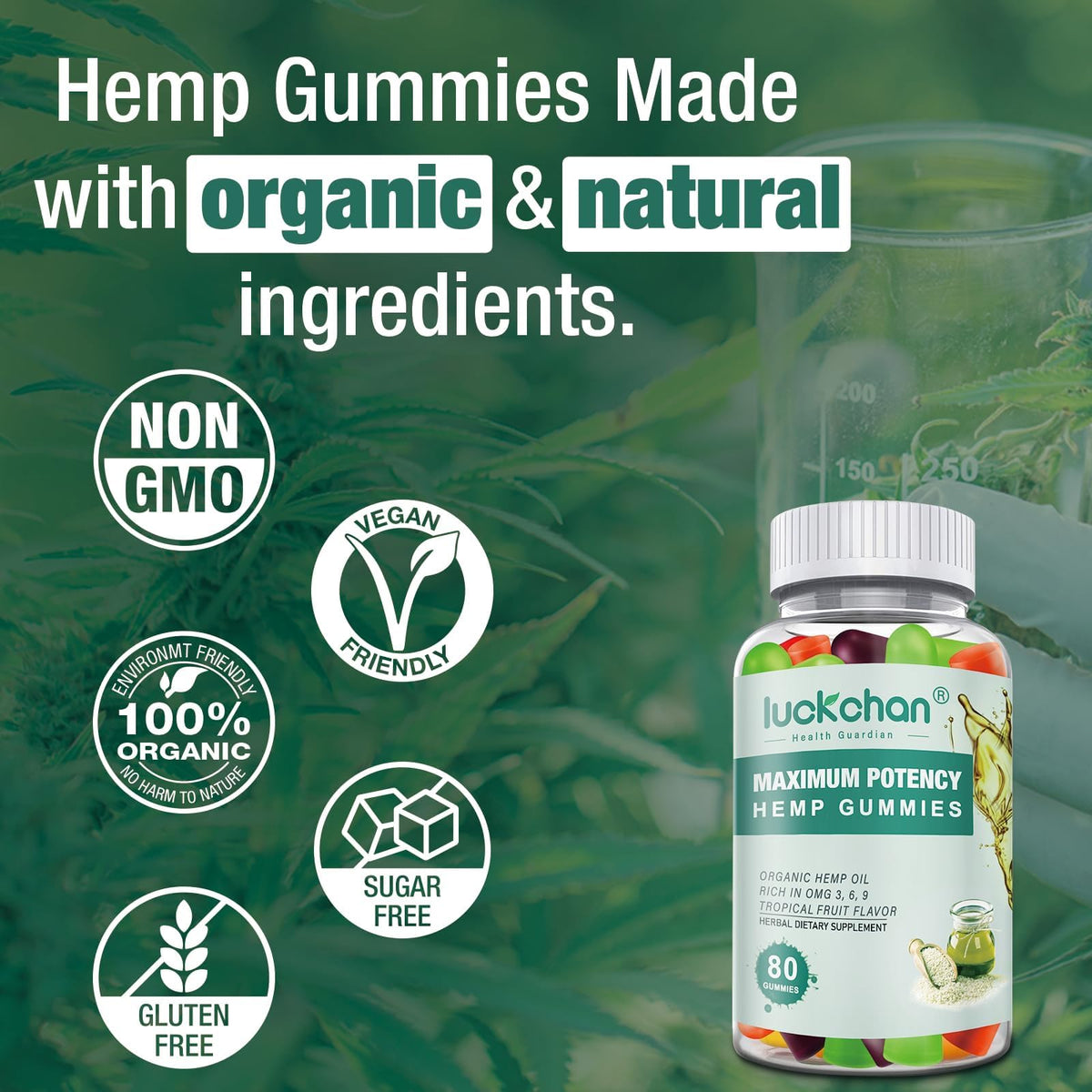 High Potency Organic Hemp Gummies 2 Packs W568582