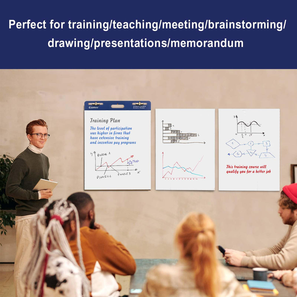 25 x 30 Inch Flip Chart Pad, 30 Sheets, 4 Pads O624005