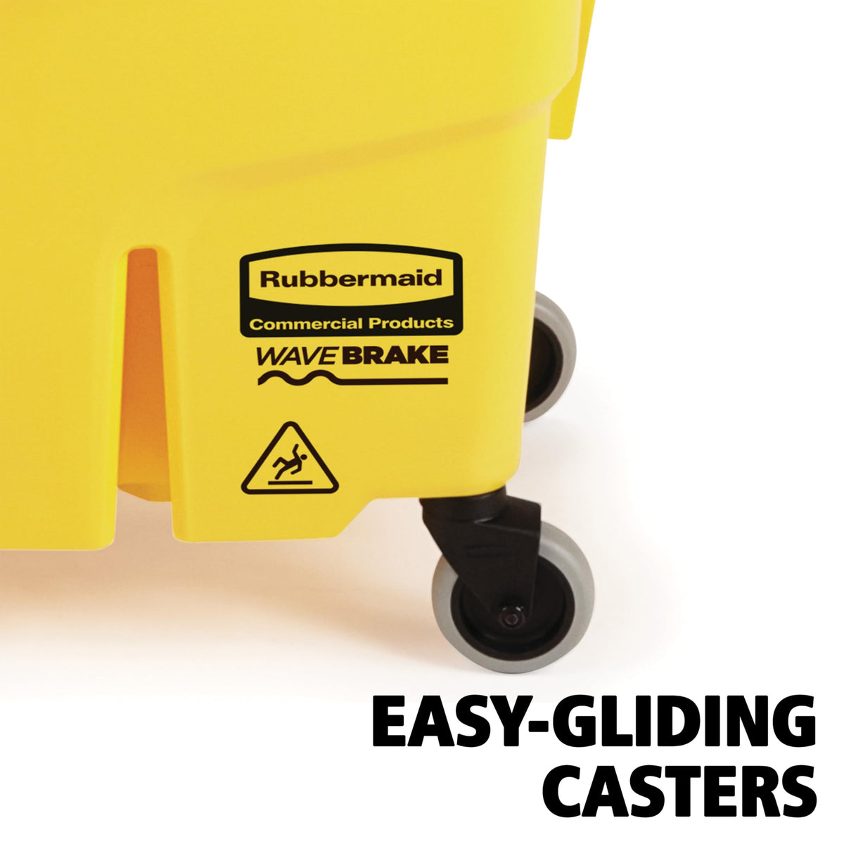 26 Qt. Side-Press Mop Bucket and Wringer Combo on Wheels, Yellow A90494