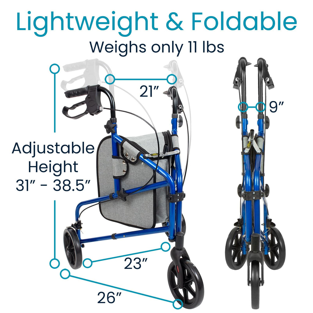 3 Wheel Foldable Walker T2194