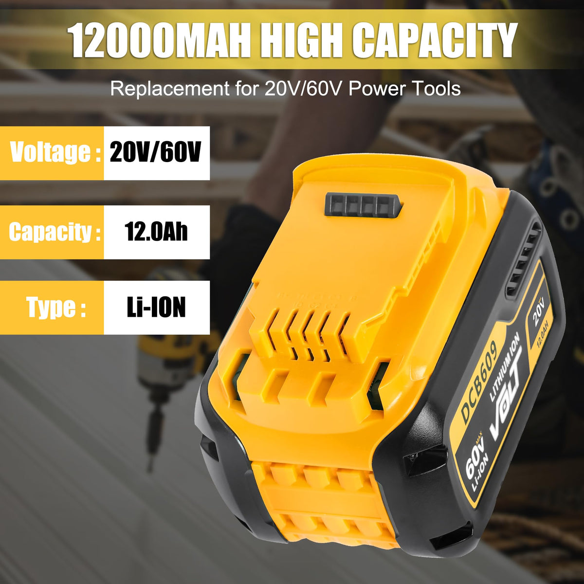 2 Pack 12.0Ah Replacement Battery Z118149