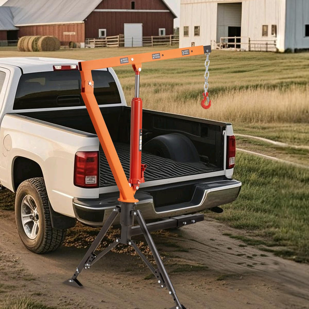 1500 lb Hydraulic Hitch Mounted Truck Crane U249
