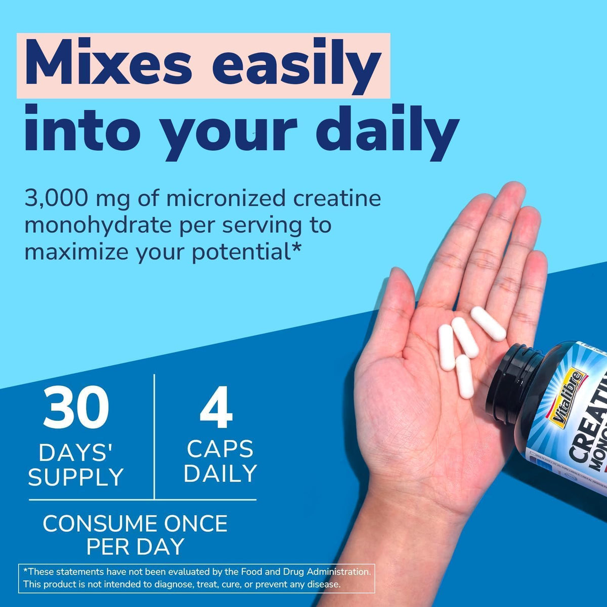 Micronized Creatine Monohydrate 3000 mg 120 Capsules G15308