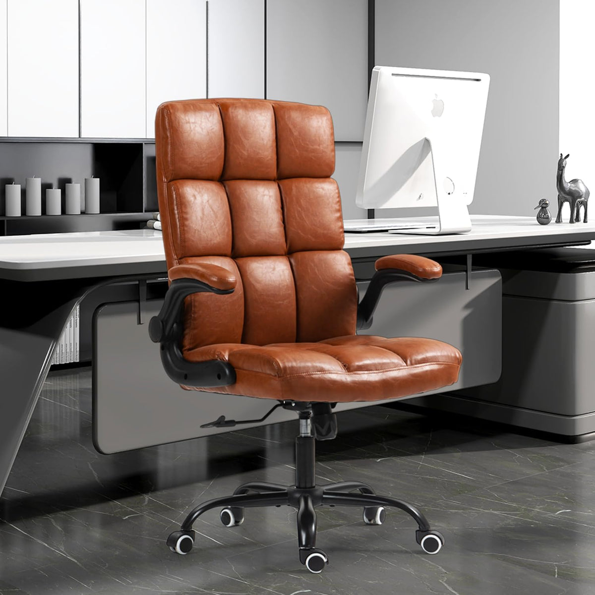 Executive Office Chair, PU Leather Ergonomic Desk Chair P84026