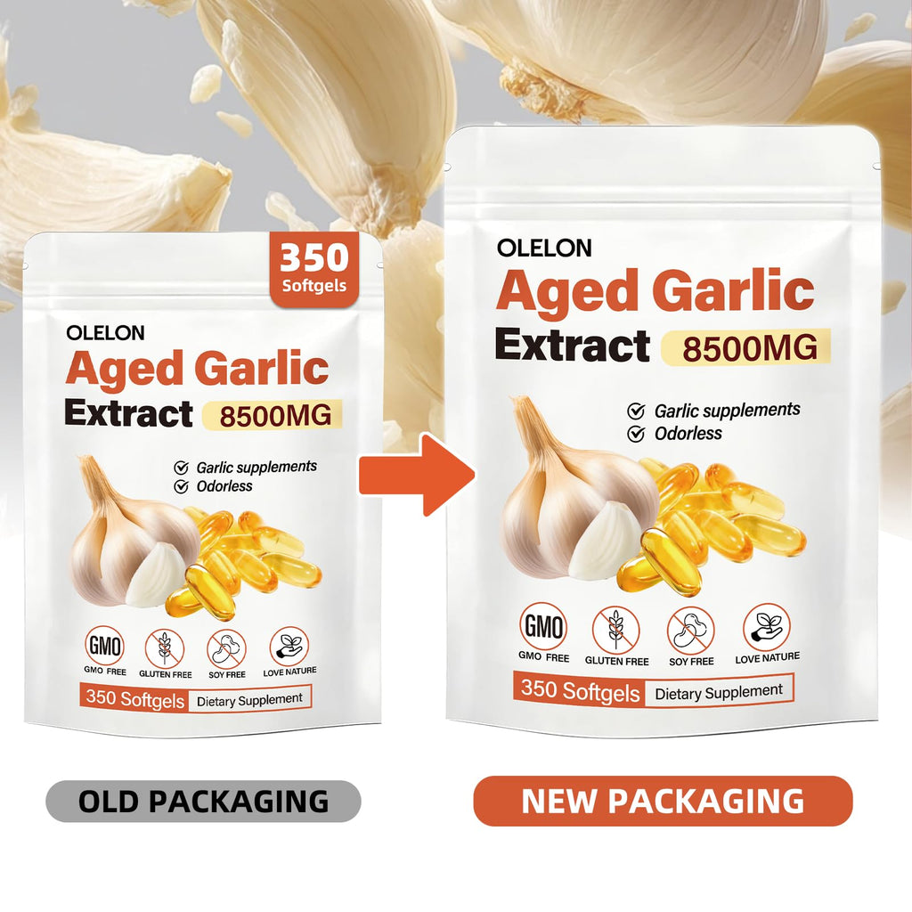 Aged Garlic Extract 350 Softgels Odorless Organic Garlic Supplement T279