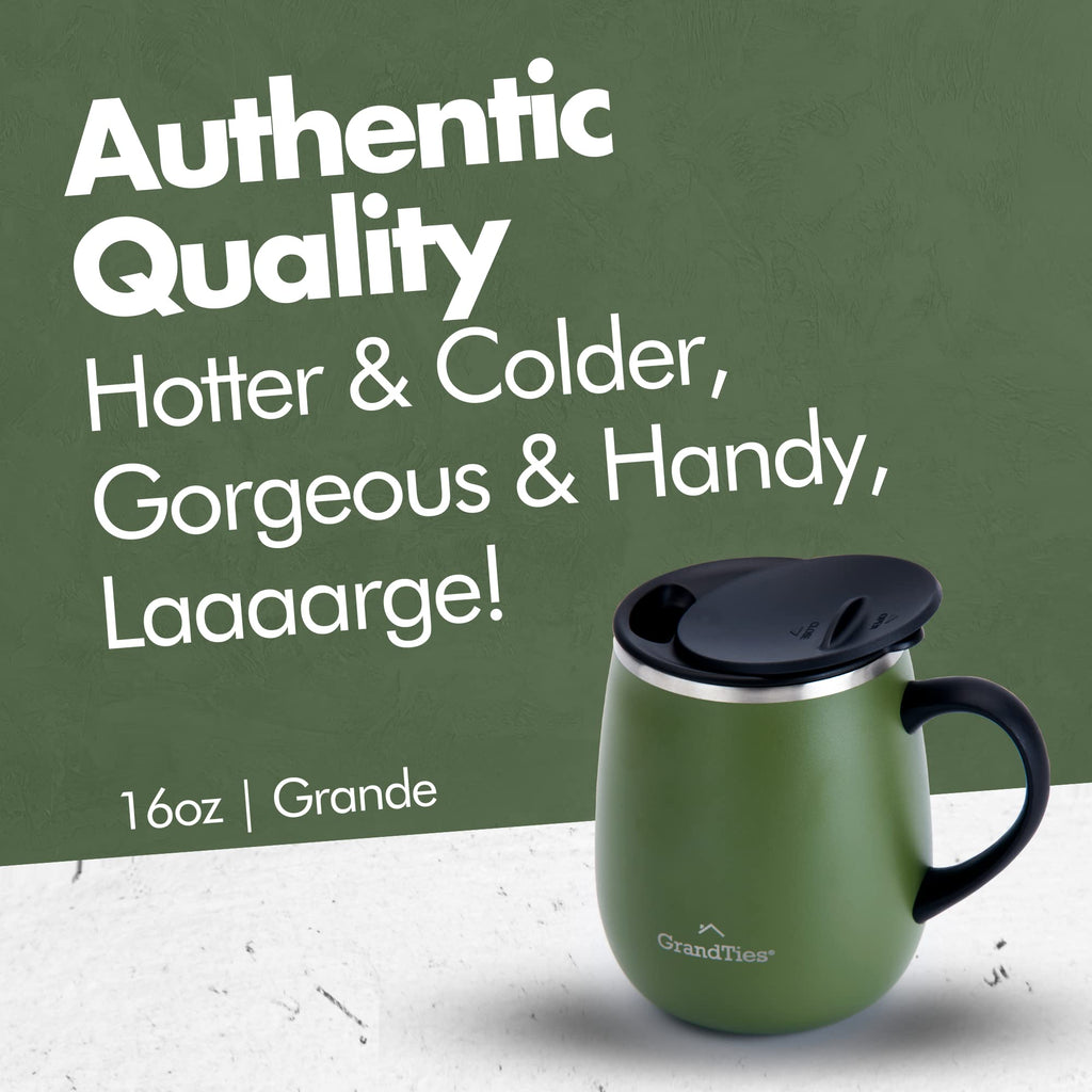16 oz Insulated Stainless Steel Coffee Mug 2-Pack L5519