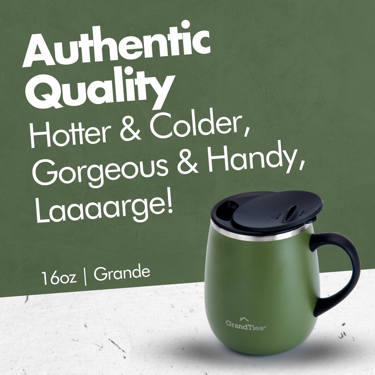 16 oz Insulated Stainless Steel Coffee Mug 2-Pack L5519