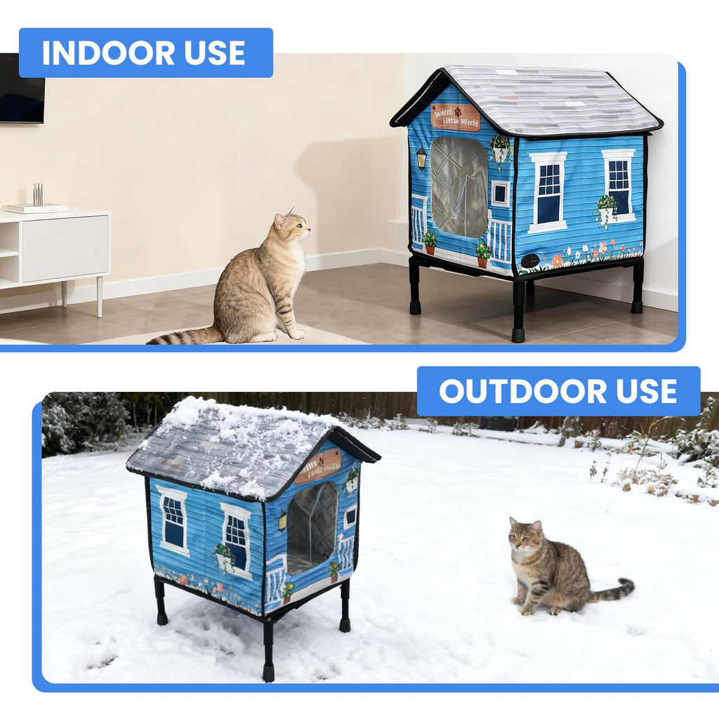 Heated Cat House with Dual Escape Doors Q23424