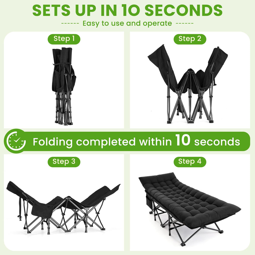 Folding Camping Cot with Carry Bag & Mattress X781