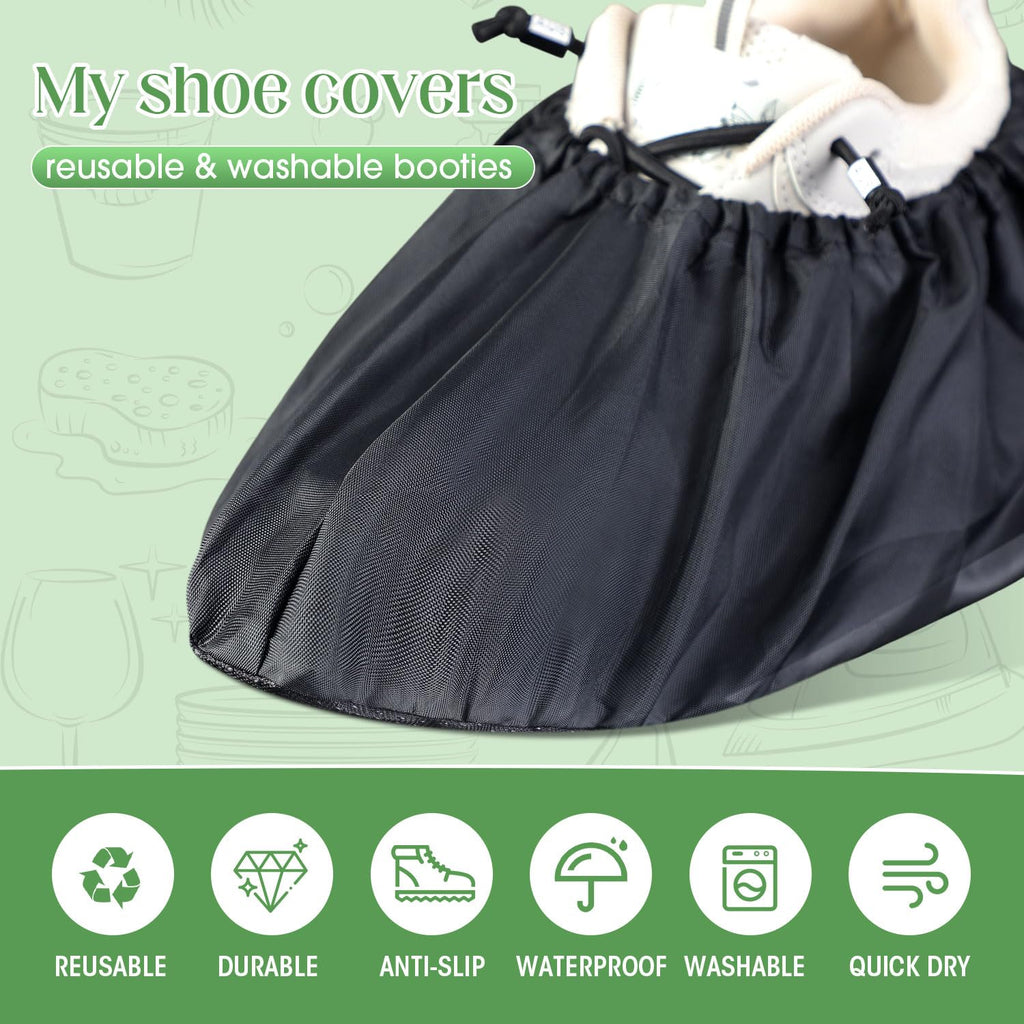 8 Pairs Reusable Waterproof Non Slip Shoe Covers X-Large P62577