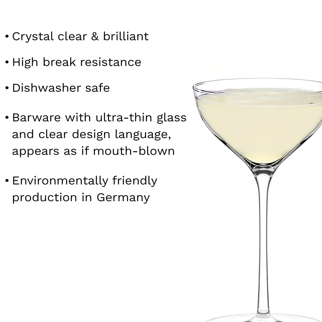Glass Set of 6 190 ml Cocktail Bowls X36717