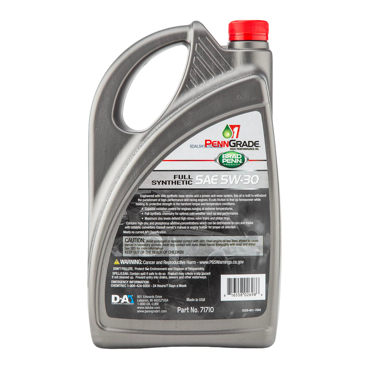 Full Synthetic SAE 50W-30 Motor Oil 5 Quart P84195