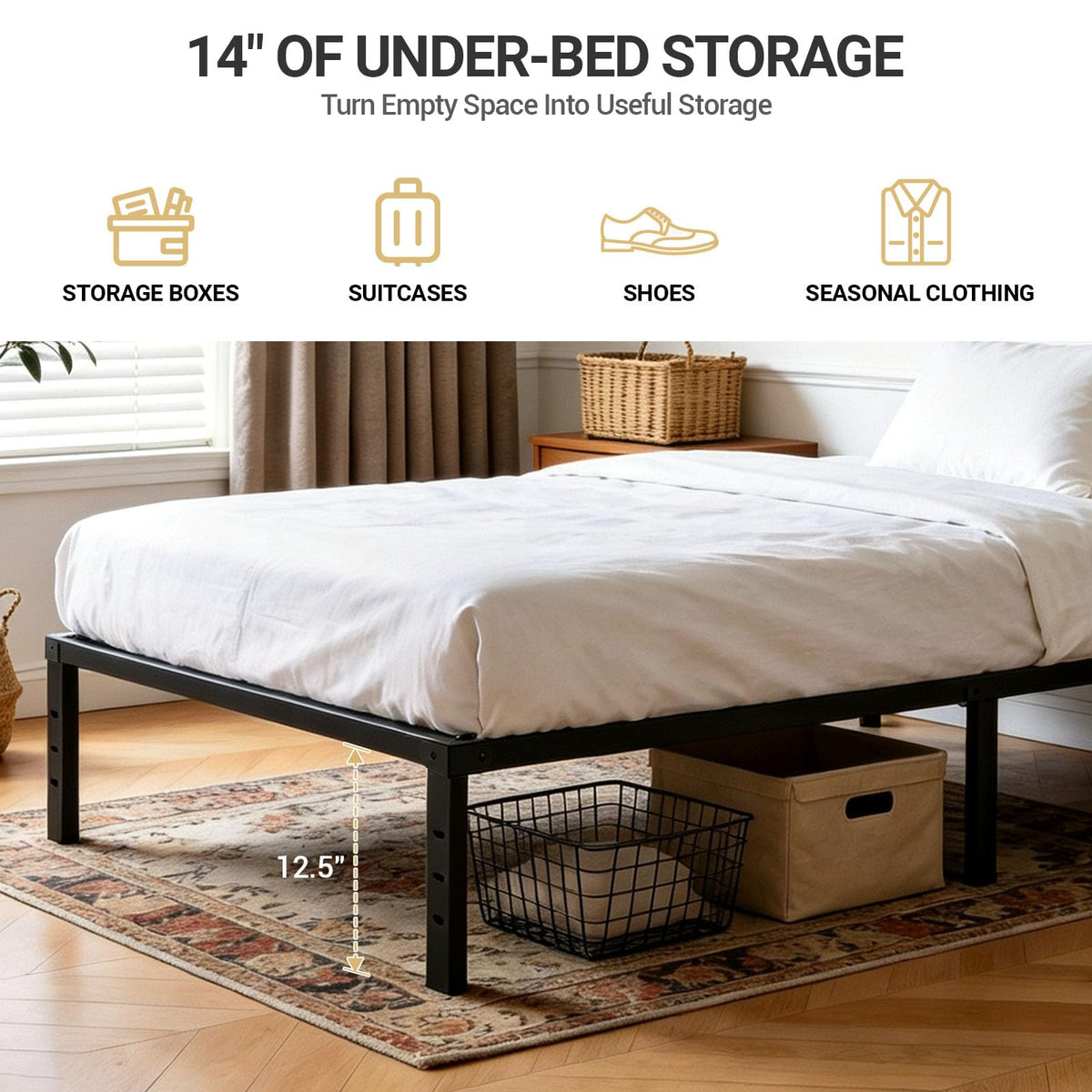 Twin Metal Bed Frame K7209