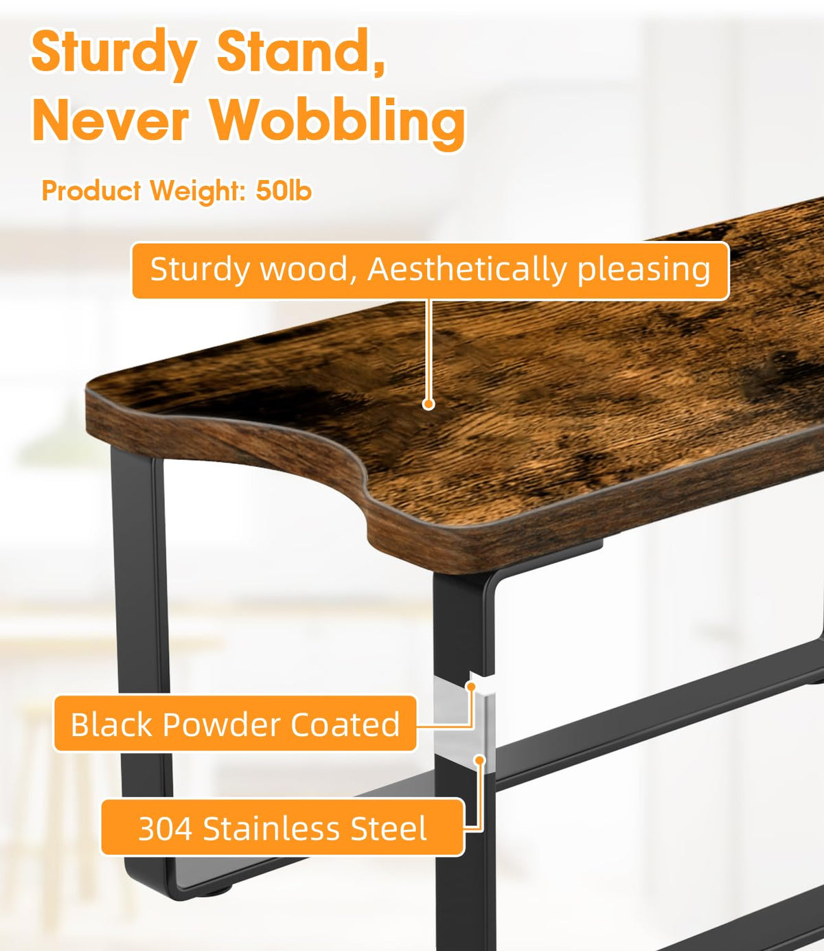 Wood Water Filter Dispenser Stand with Drip Tray T47948