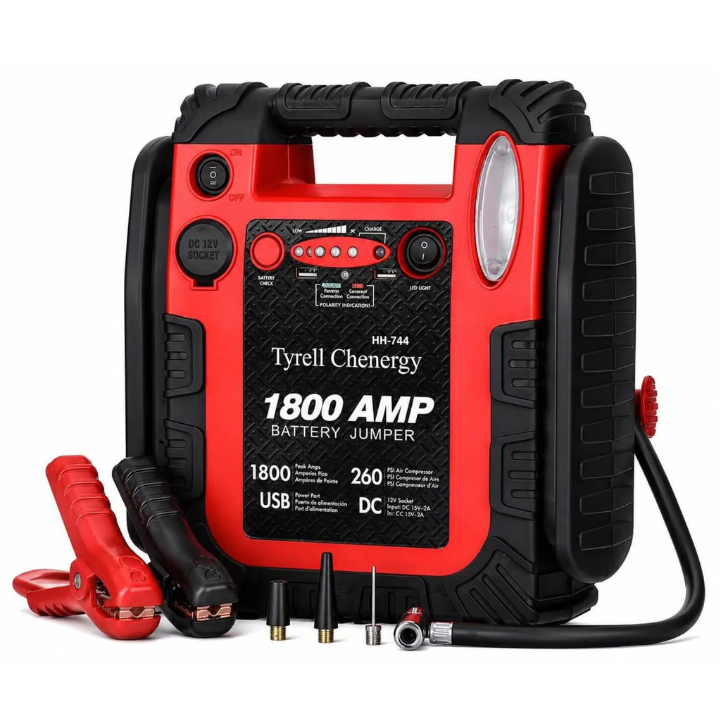 1800A 20000mAh 12V Jump Starter & Portable Air Compressor L204306