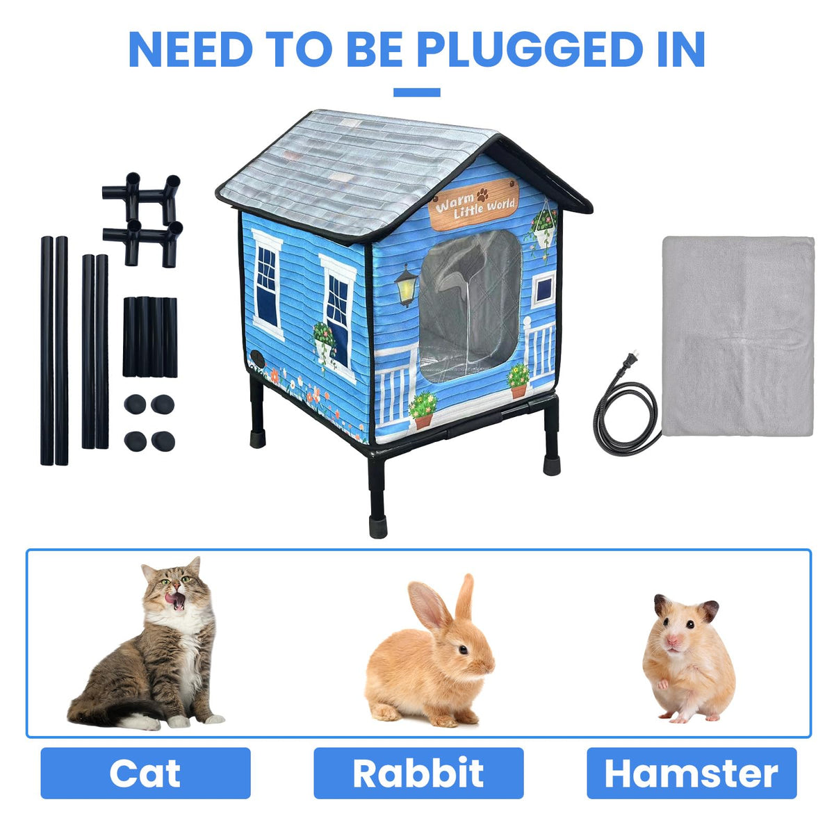 Heated Cat House with Dual Escape Doors Q23424