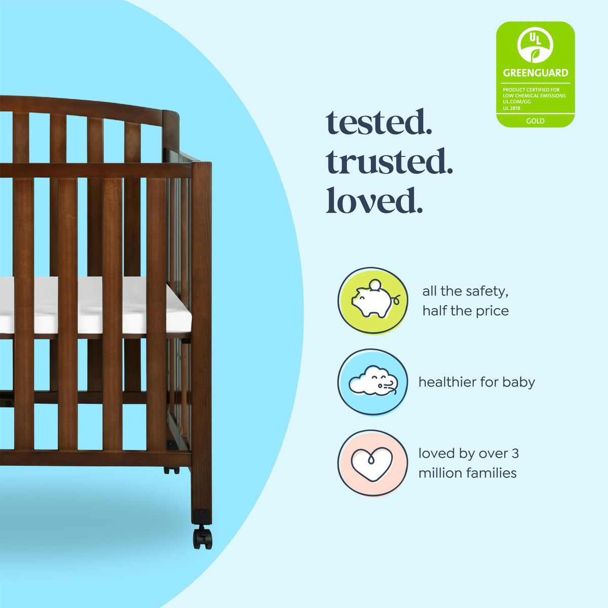 Espresso 3-in-1 Convertible Mini Crib Q8111