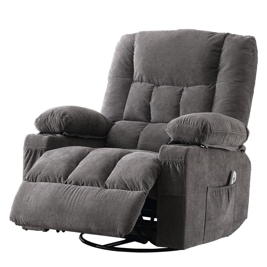 Oversized Swivel Rocker Recliner with Massage and Heat K38931