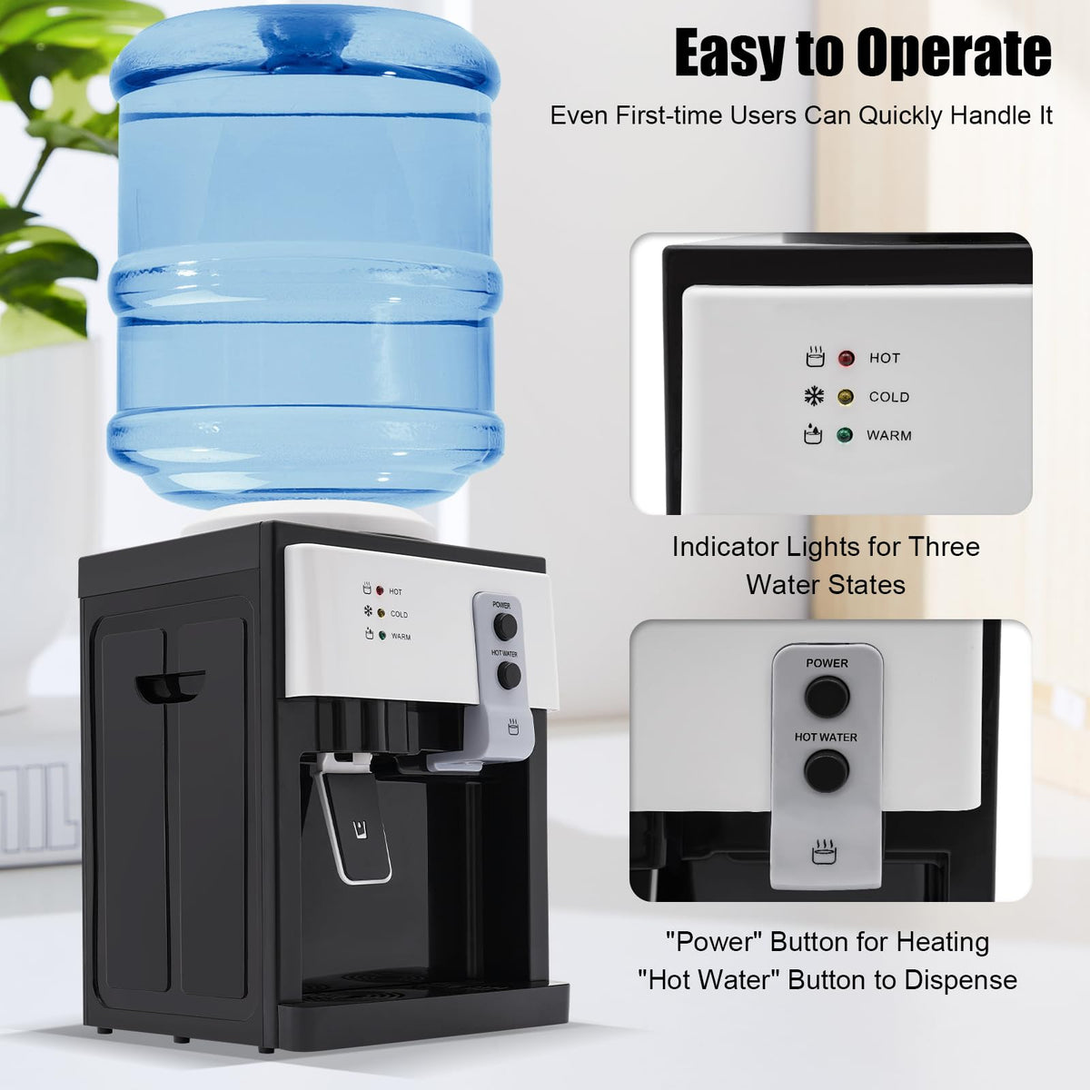 Top Loading Water Cooler Dispenser for 5 Gallon Bottle J2974