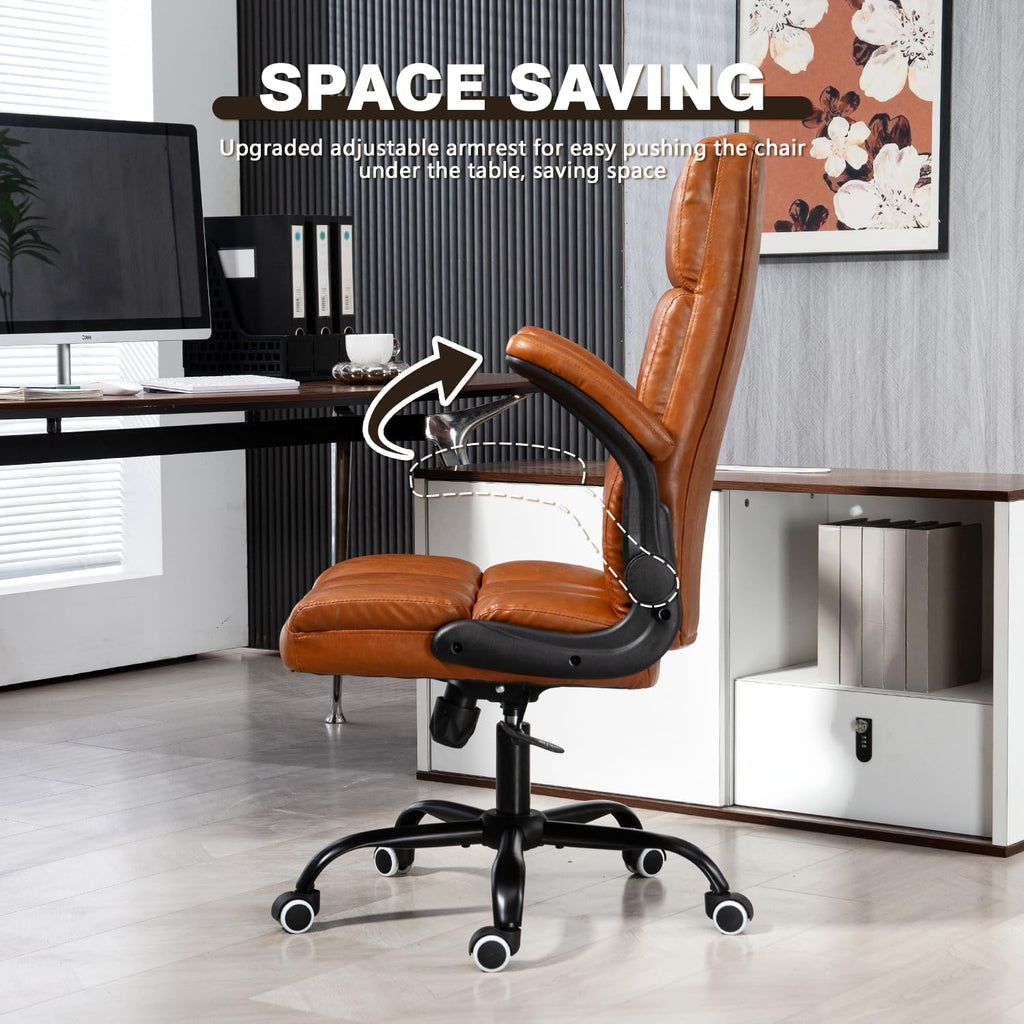 Executive Office Chair, PU Leather Ergonomic Desk Chair P84026