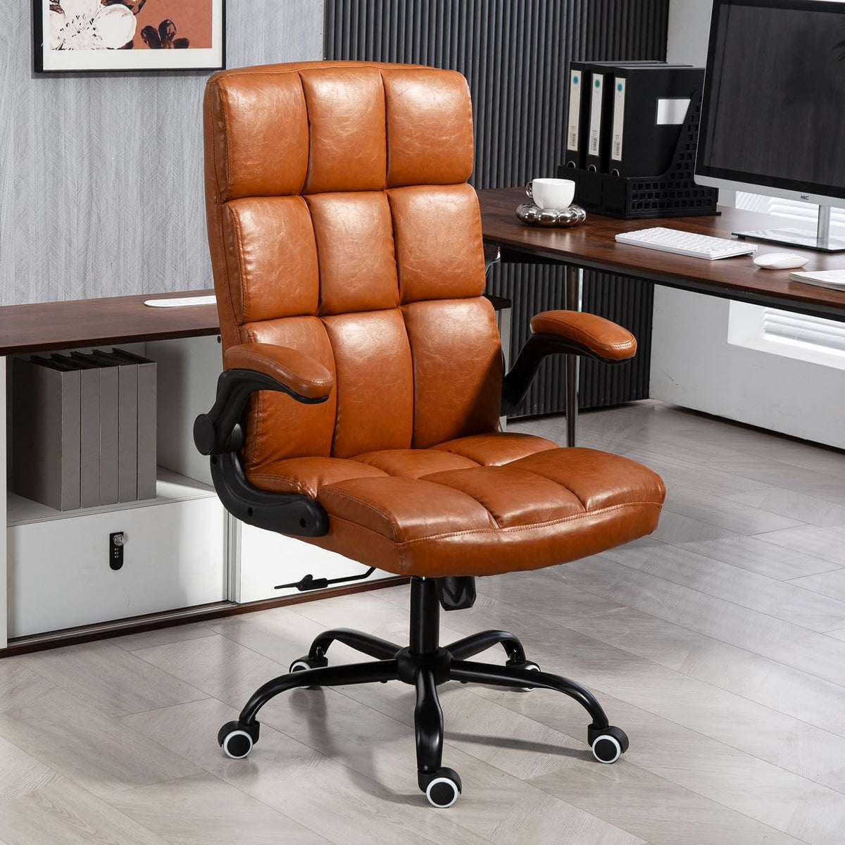 Executive Office Chair, PU Leather Ergonomic Desk Chair P84026