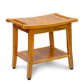 20" Teak Shower Bench with Shelf & Handle L406