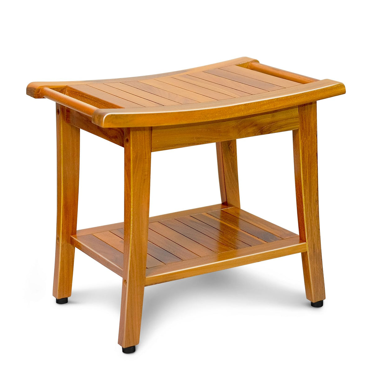 20" Teak Shower Bench with Shelf & Handle L406