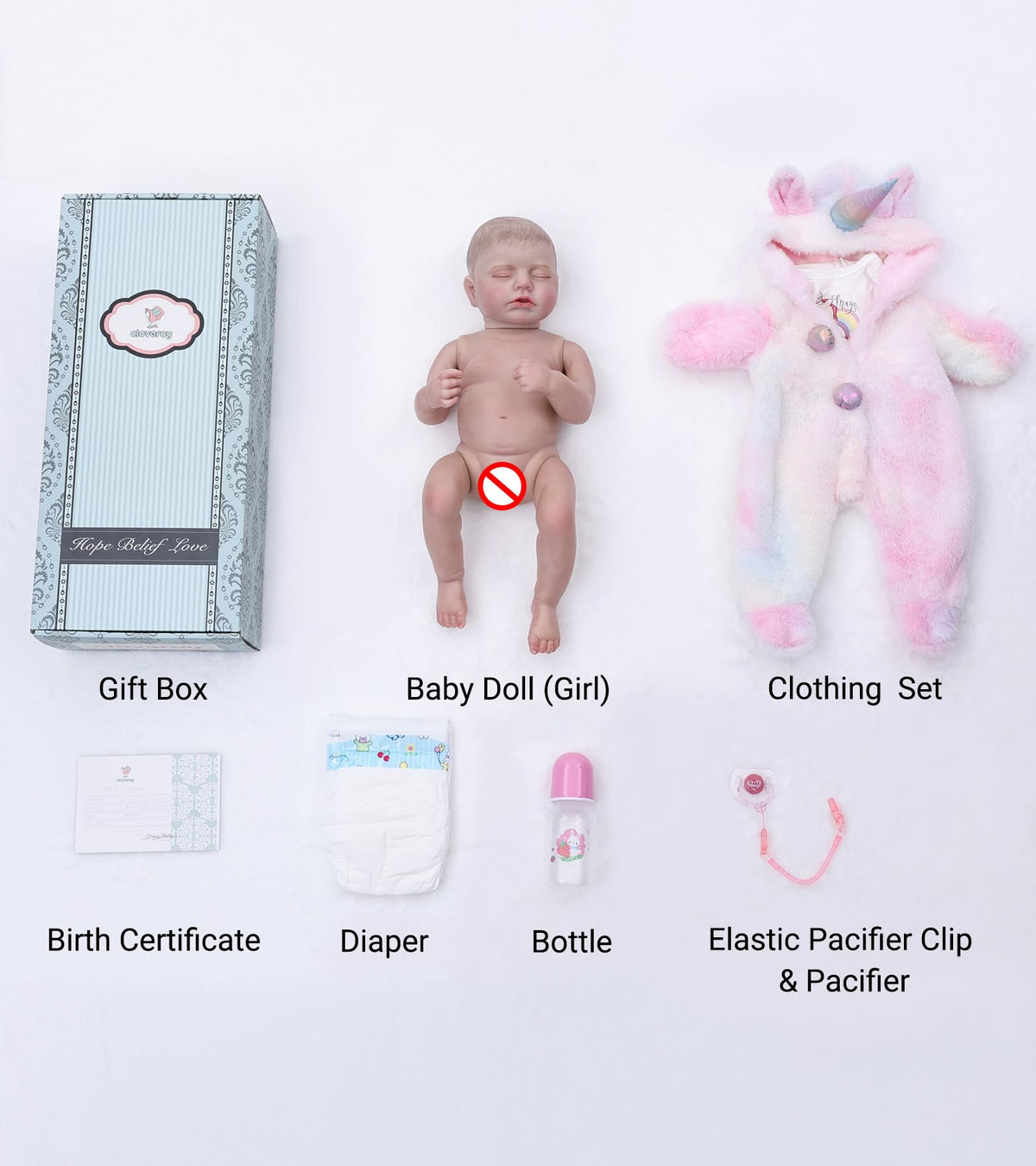 20 Inch Realistic Full Body Vinyl Baby Doll B203