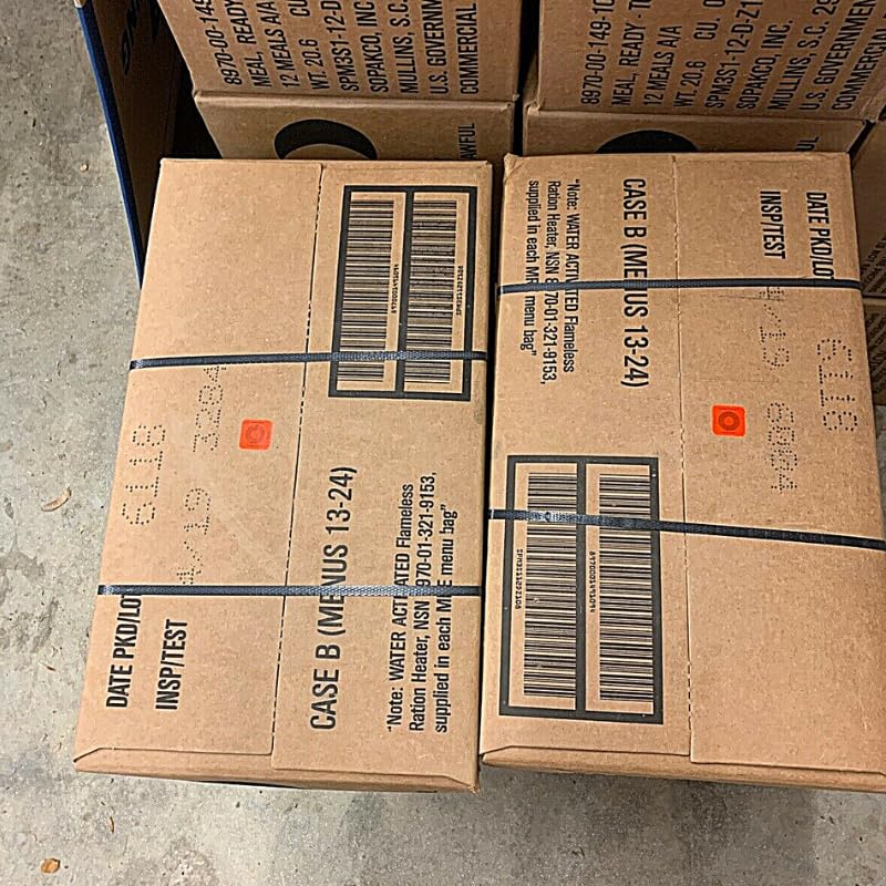 MRE Meals Ready to Eat A and B Cases with Heater G225