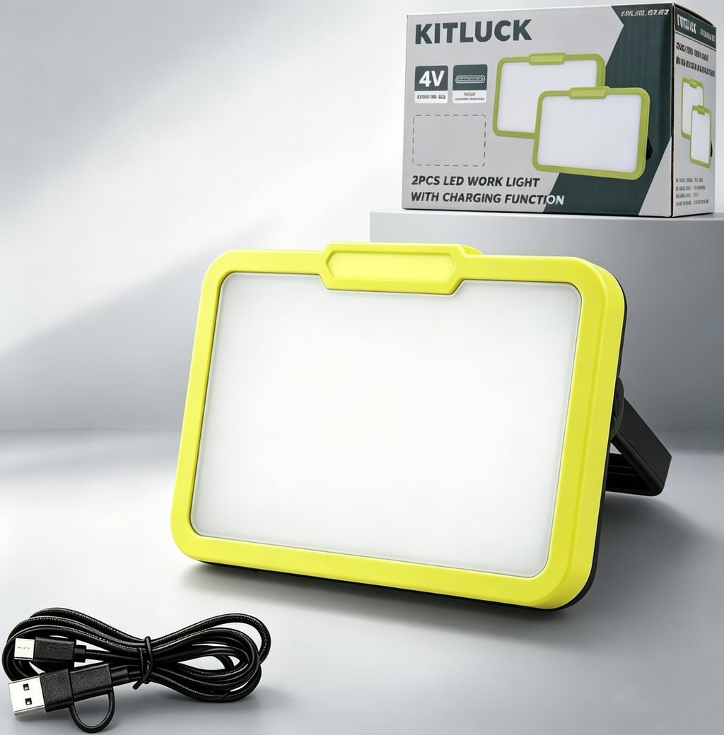 LED Work Light, Rechargeable, 700 LM Magnetic Portable Flood Light with Adjustable Stand, IP54 Waterproof, 3 Lighting Modes with Emergency SOS, 1Pack A9070
