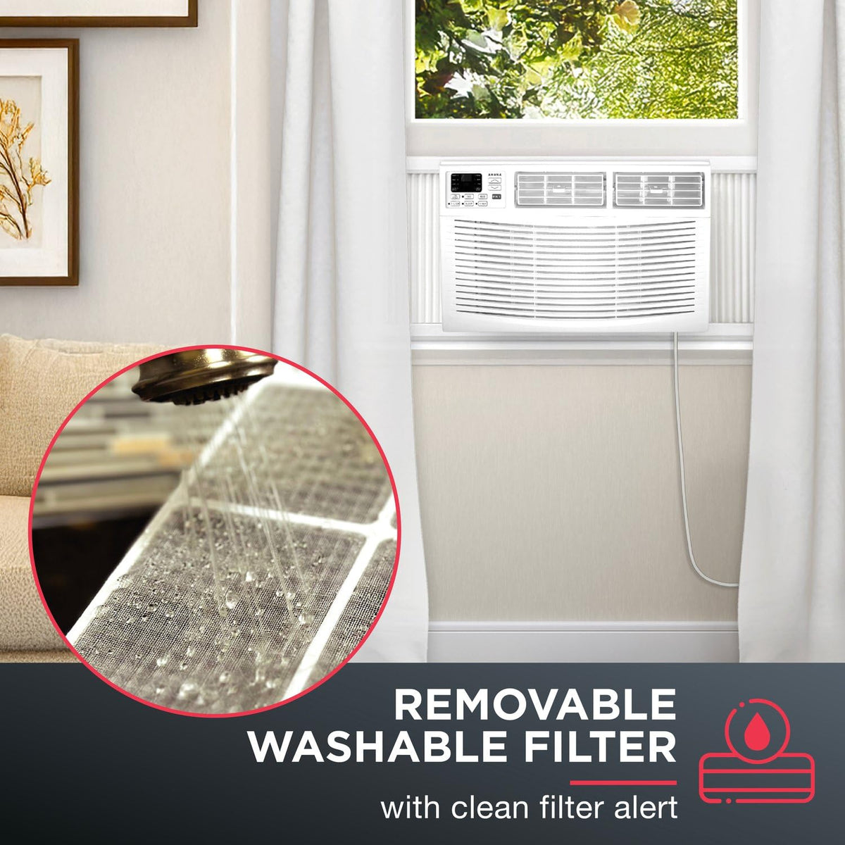 10,000 BTU White Window Air Conditioner U722