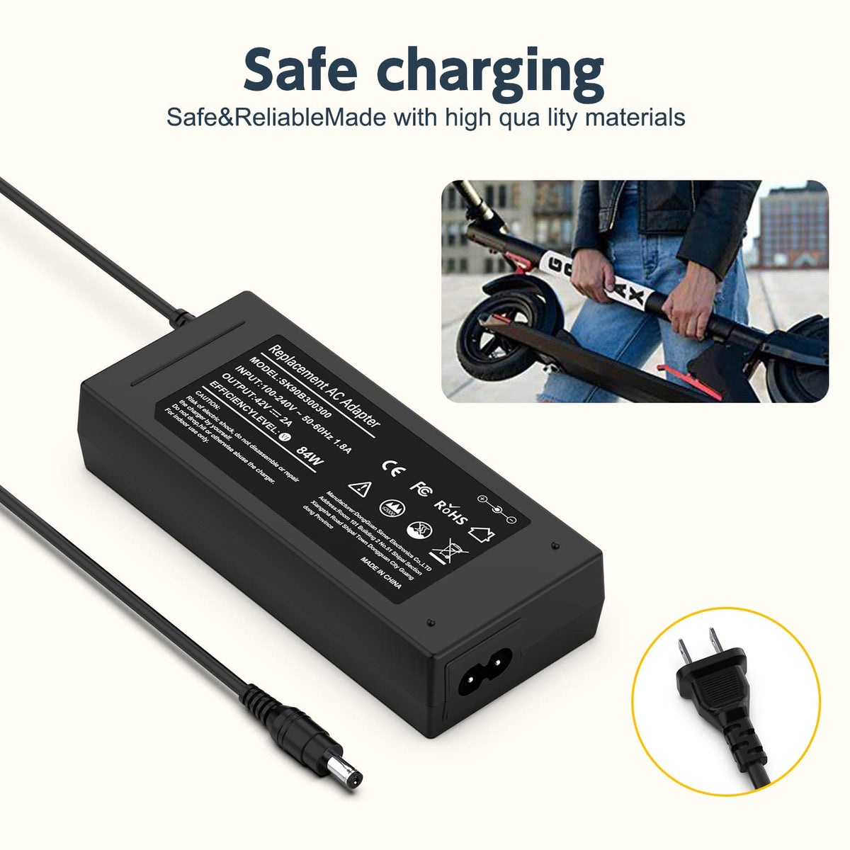 42V AC Adapter Charger W82660